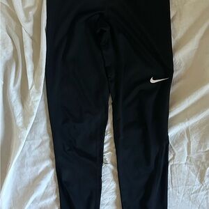 Nike Black Leggings with White Check Logo